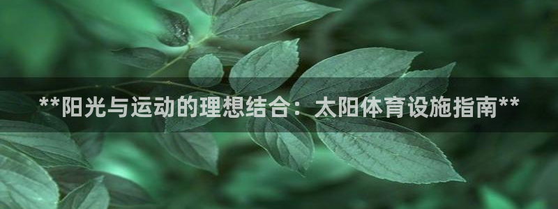 意昂3集团简介：**阳光与运动的理想结合：太阳体育设