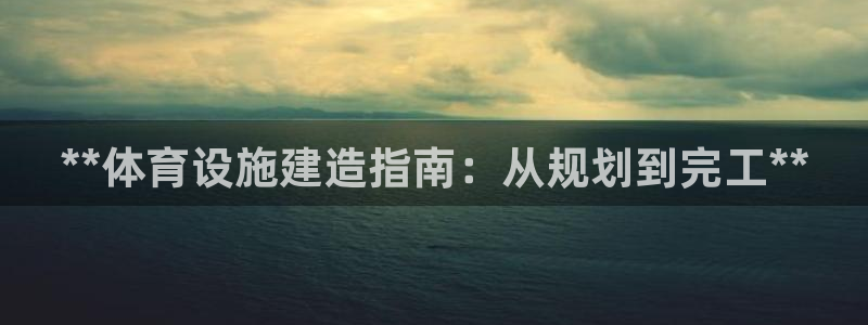 注册意昂3：**体育设施建造指南：从规划到完工**