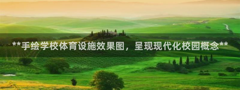 意昂3集团：**手绘学校体育设施效果图，呈现现代化校园概念* 